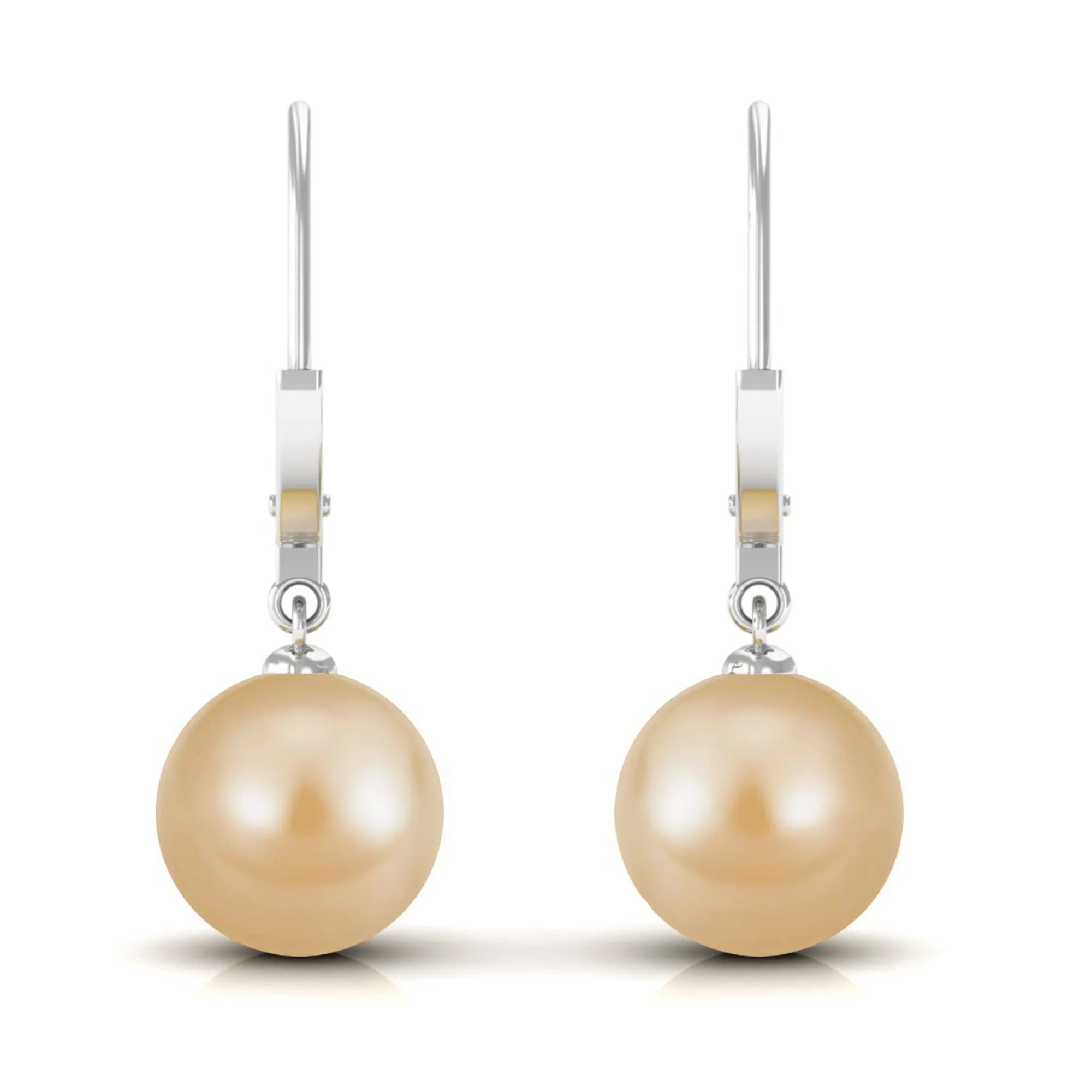 Golden South Sea Pearl Drop Earrings
