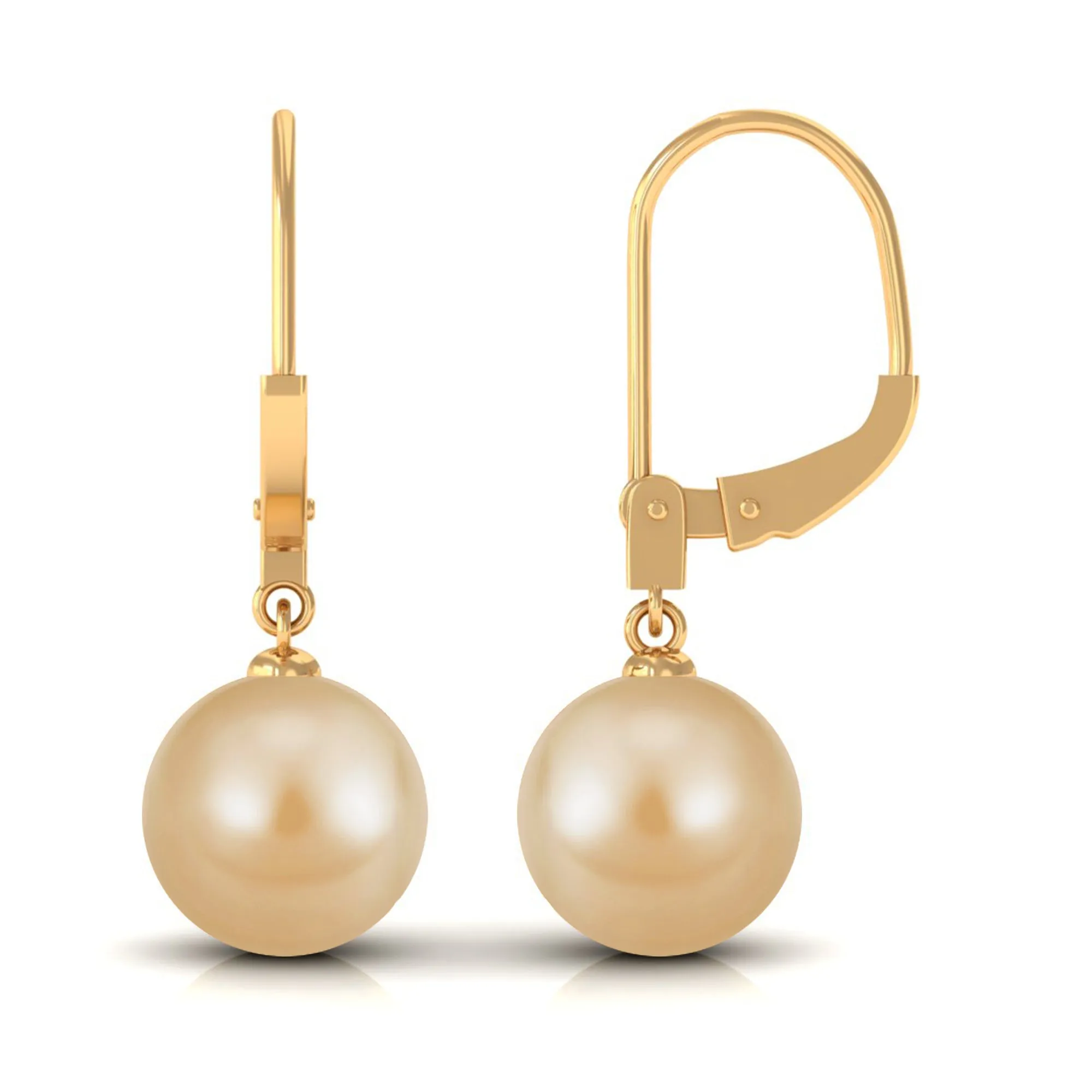 Golden South Sea Pearl Drop Earrings