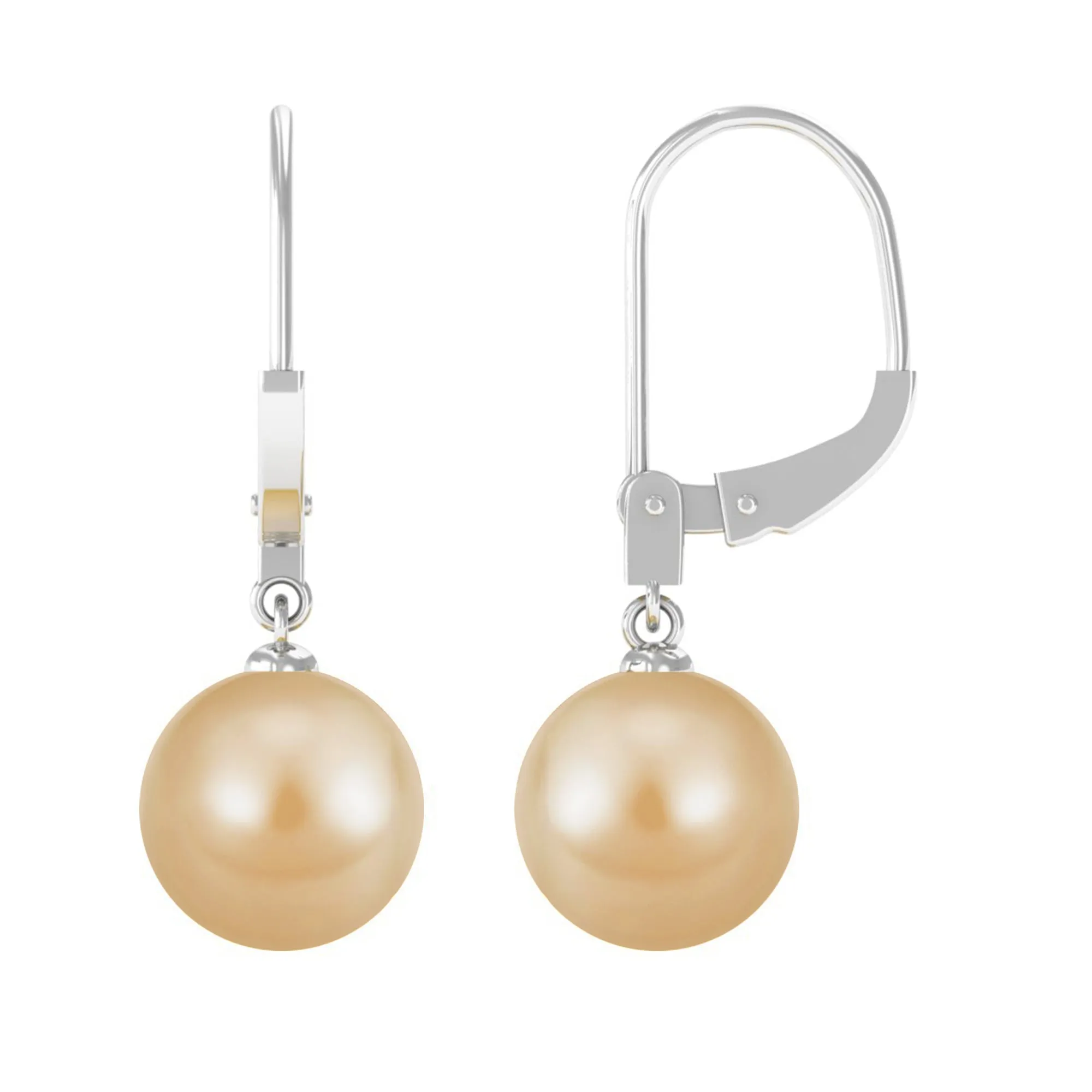 Golden South Sea Pearl Drop Earrings