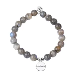 Grandmother | Stone Beaded Charm Bracelet | Labradorite