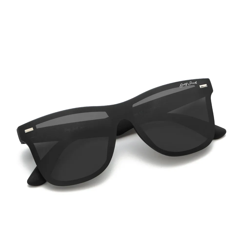 GREY JACK One Piece Retro TR90 Frame Polarized Sunglasses 1918