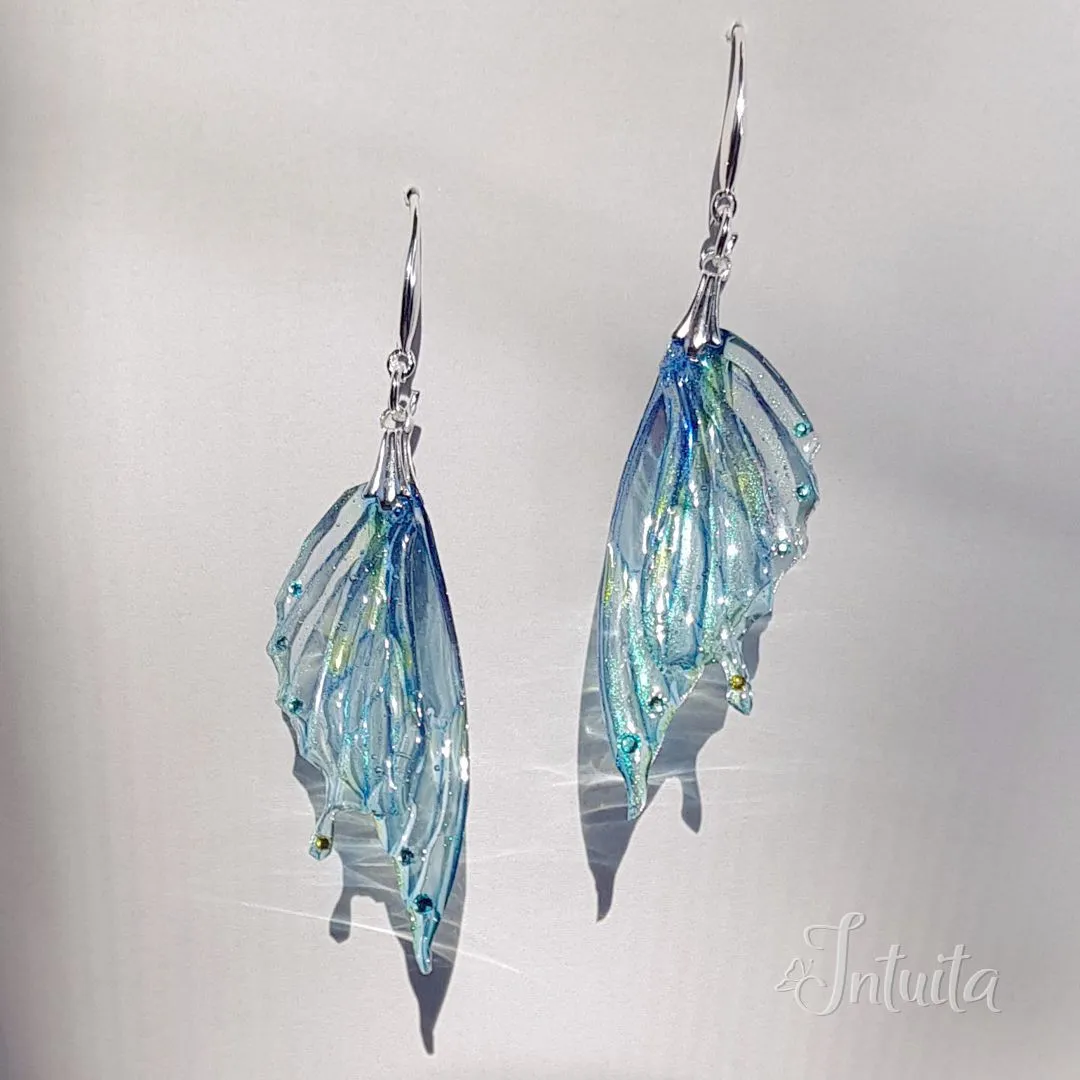 Handmade Dragon Butterfly Wing Earrings