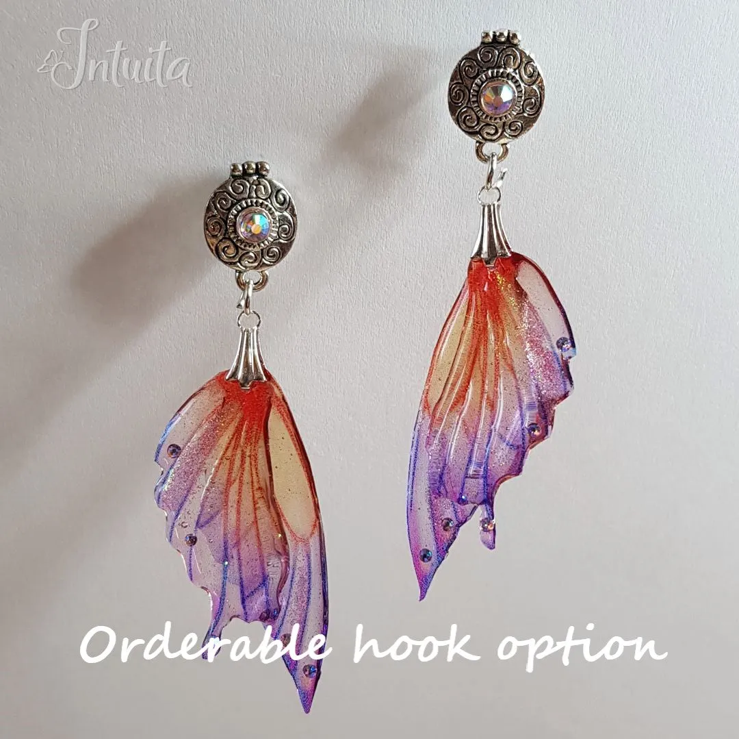 Handmade Dragon Butterfly Wing Earrings