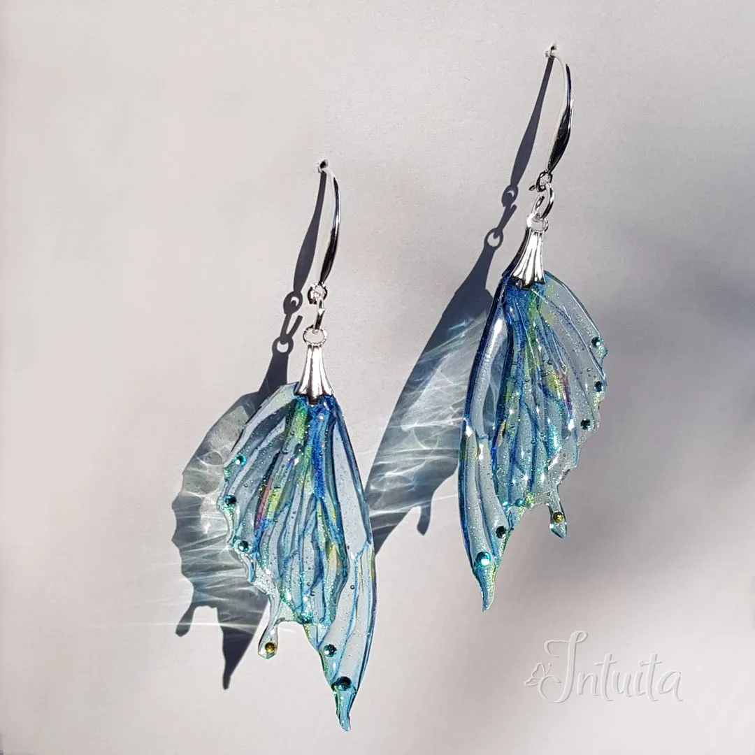 Handmade Dragon Butterfly Wing Earrings