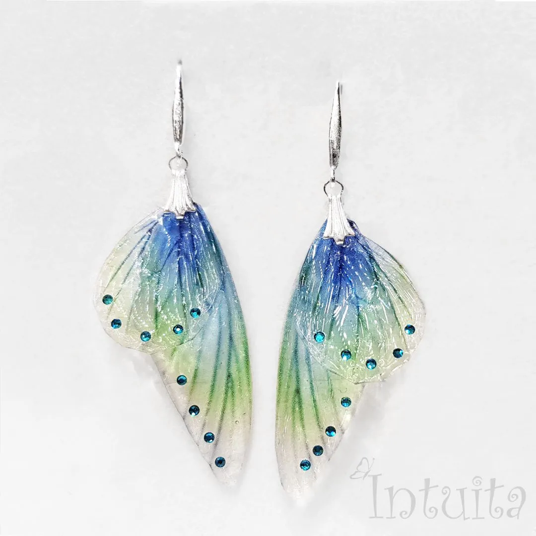 Handmade Petal Shaped Fairy Butterfly Wing Earrings