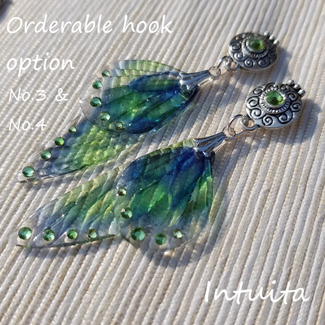 Handmade Petal Shaped Fairy Butterfly Wing Earrings