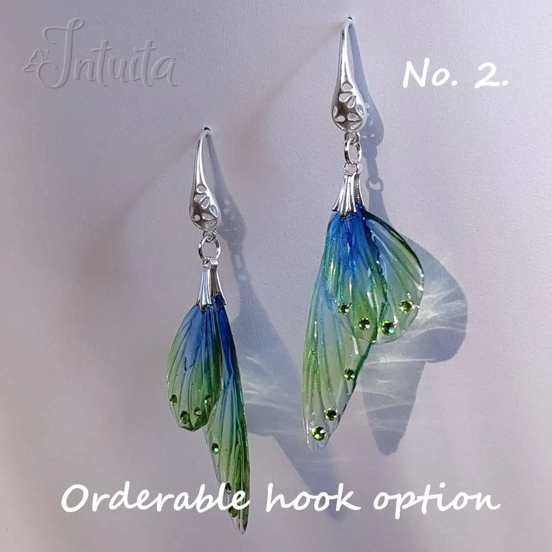 Handmade Petal Shaped Fairy Butterfly Wing Earrings