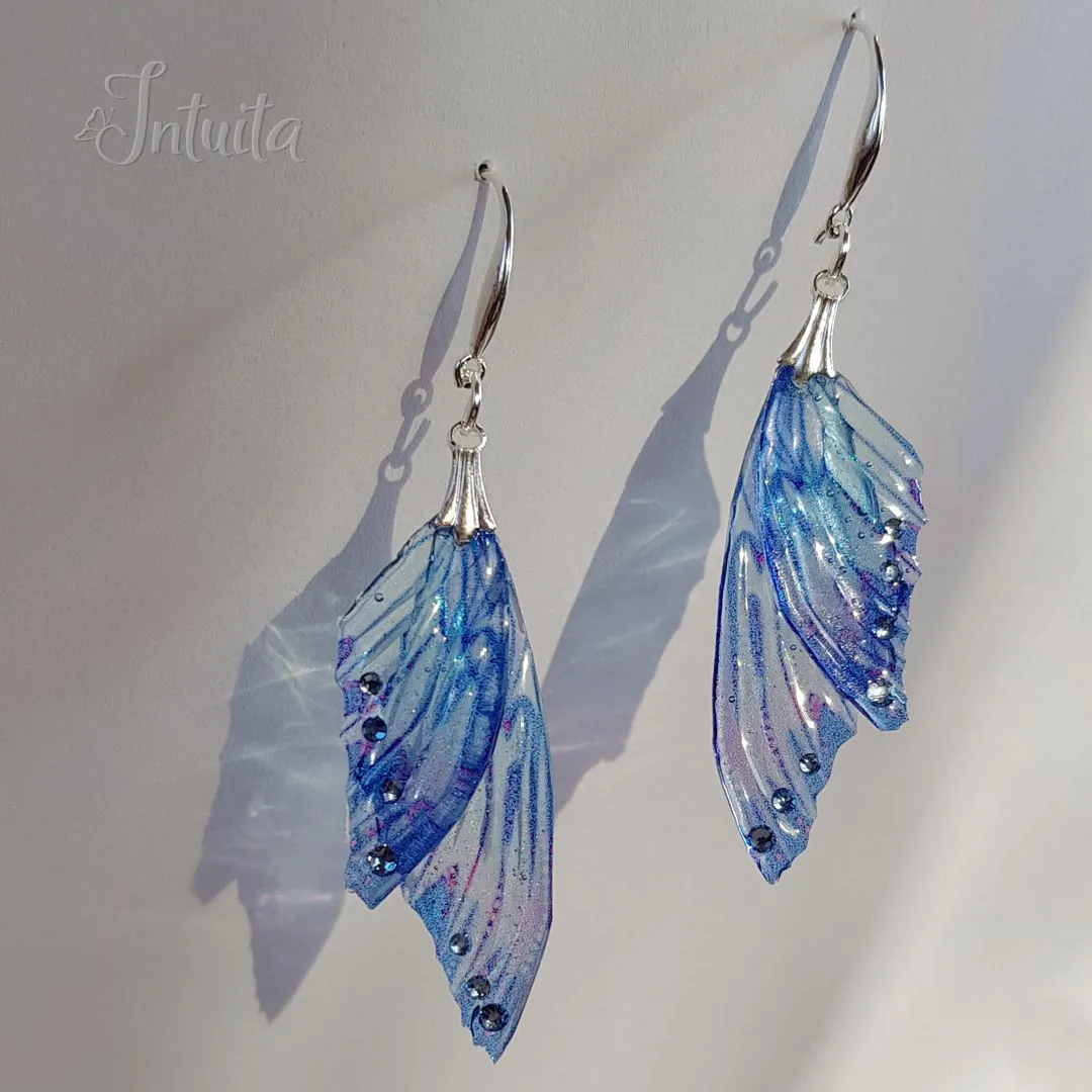 Handmade Windswept Fairy Butterfly Wing Earrings