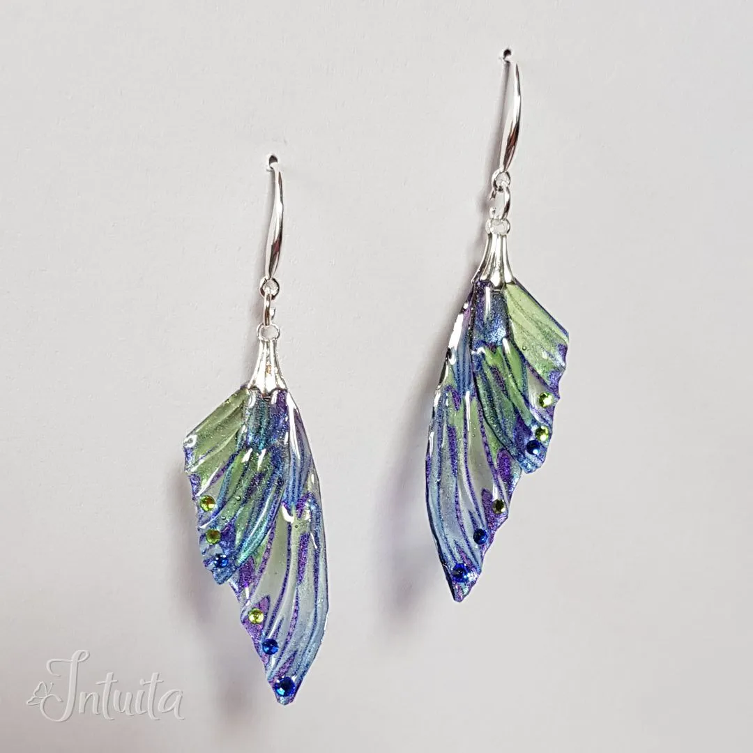 Handmade Windswept Fairy Butterfly Wing Earrings