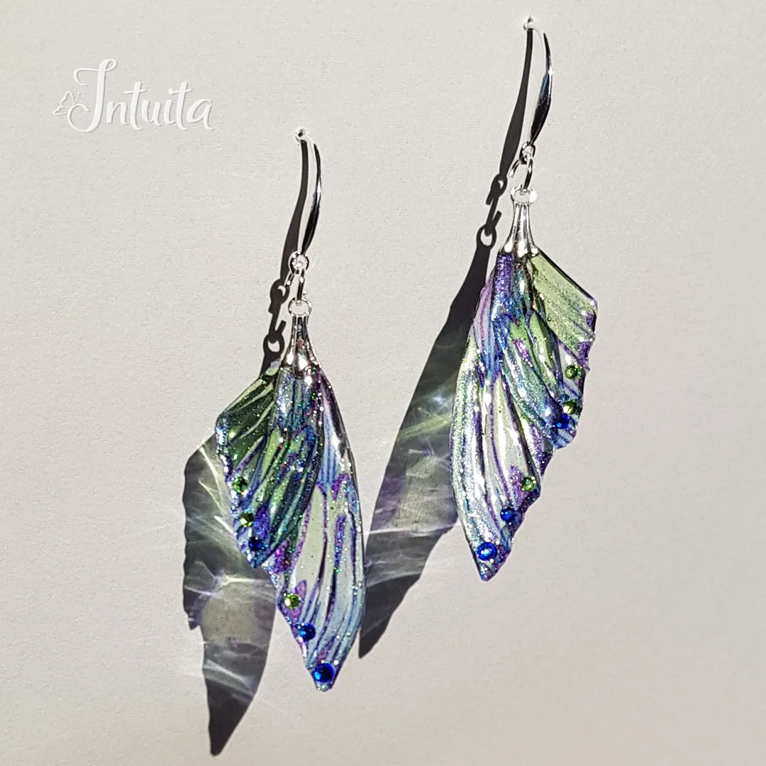 Handmade Windswept Fairy Butterfly Wing Earrings