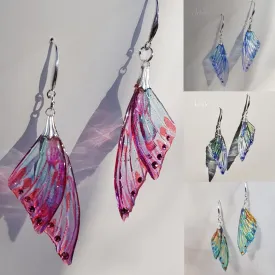 Handmade Windswept Fairy Butterfly Wing Earrings