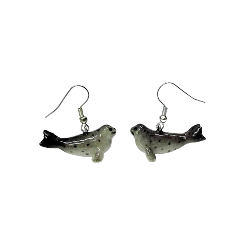 Harbor Seal Porcelain Earrings