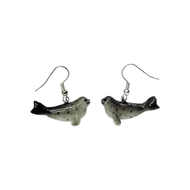 Harbor Seal Porcelain Earrings