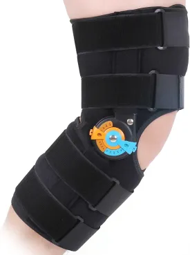 Hinged Knee Brace with Side Stabilizers ROM Knee Support Adjustable Knee Immobilizer for Knee Pain ACL MCL PCL Arthritis Meniscus Tear Post OP Recovery for Men and Women (M)