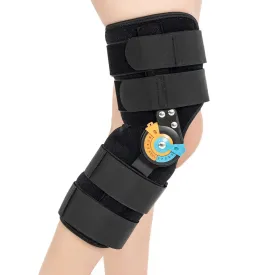 Hinged ROM Knee Braces Adjustable Knee Immobilizer Support for Knee Pain ACL MCL PCL Arthritis Meniscus Tear Post OP Recovery for Men and Women Side Stabilizers Torn Meniscus Orthopedic Orthosis M)