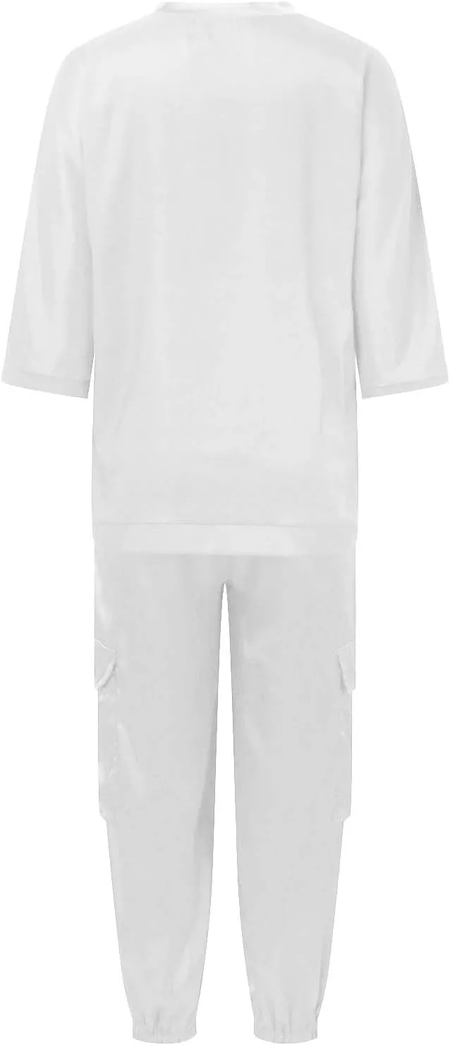 Integrity Satin Pants Set, Smooth Satin Half-Sleeved Top and Pants Set, Casual Comfort Set