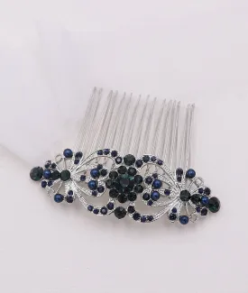Jayla Navy Sapphire Pearl Comb