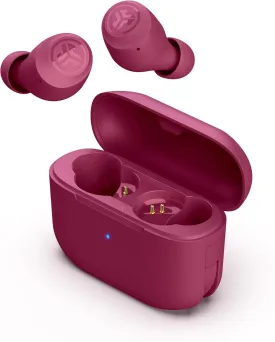 JLab Go Pop  True Wireless Bluetooth Earbuds & Charging Case - Dark Pink, App Support, Dual Connect, IPX4 Sweat Resistance, Bluetooth 5 Connection, 3 EQ Sound Settings Signature, Balanced, Bass Boost