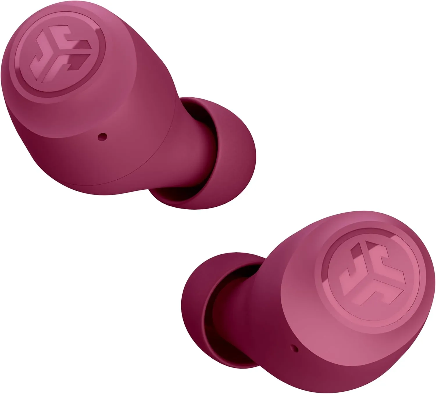 JLab Go Pop  True Wireless Bluetooth Earbuds & Charging Case - Dark Pink, App Support, Dual Connect, IPX4 Sweat Resistance, Bluetooth 5 Connection, 3 EQ Sound Settings Signature, Balanced, Bass Boost