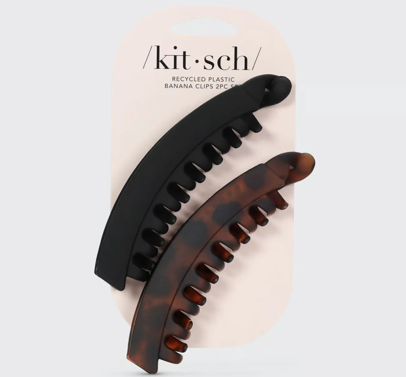 Kitsch Banana Hair Clips For Women Large Banana Clip 大号香蕉发夹 2pc Set