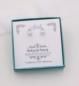 Madelyn Pearl Stud Bridesmaids Earrings