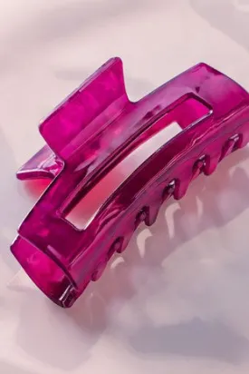 Marbled Acrylic Burgundy Claw Clip