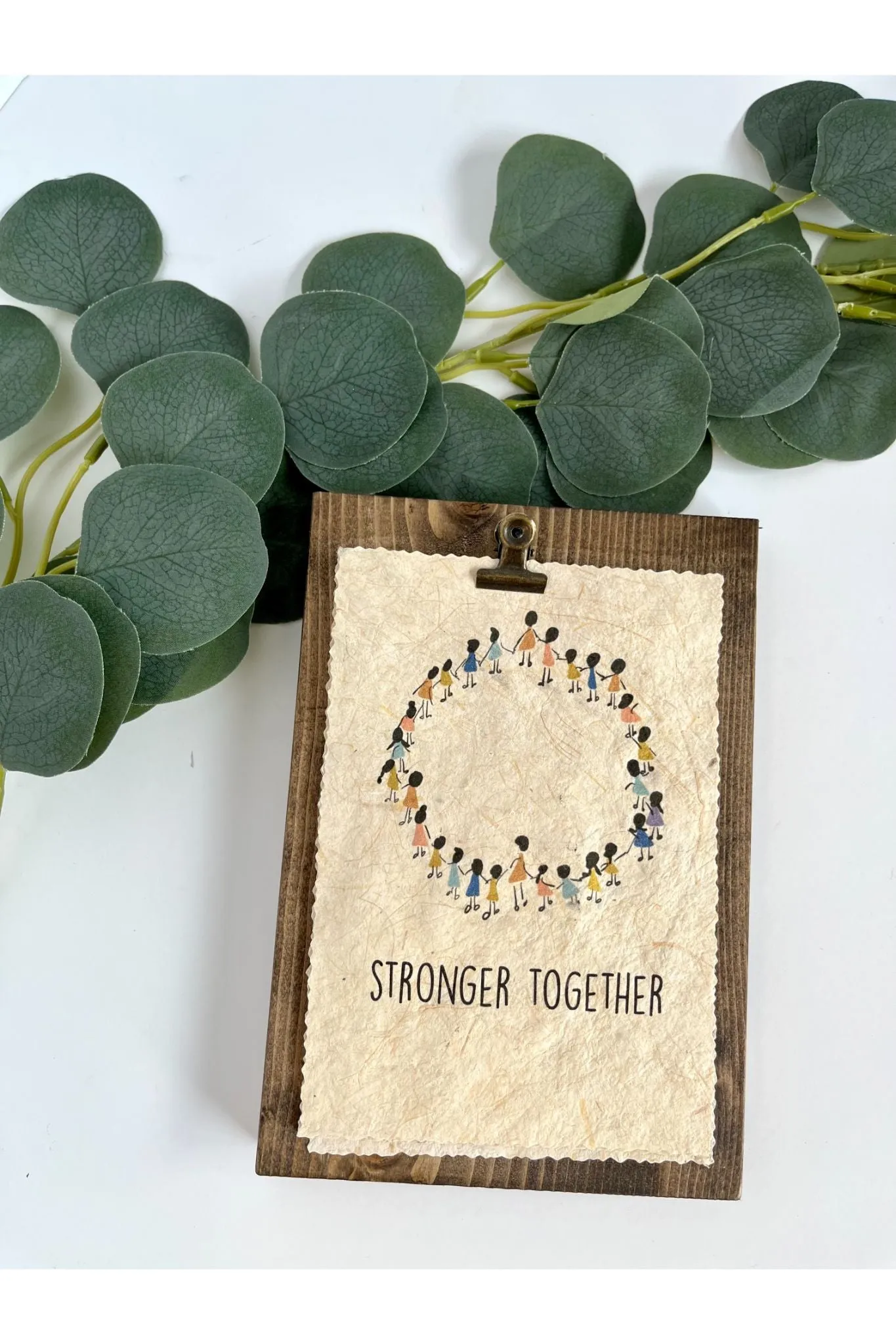 Mix & Match MK Banana Paper Art on Wood Clip Frame