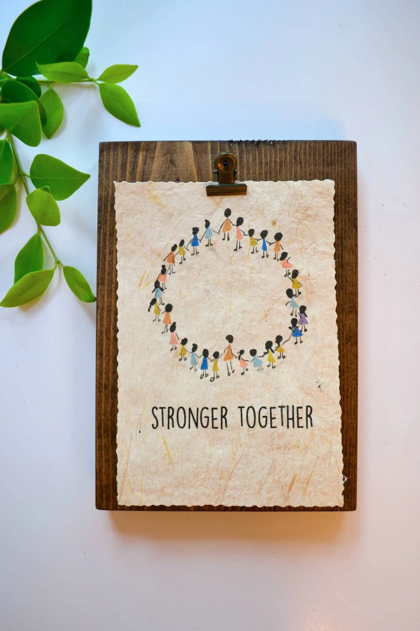 Mix & Match MK Banana Paper Art on Wood Clip Frame