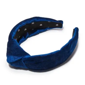 NAVY VELVET KNOTTED HEADBAND