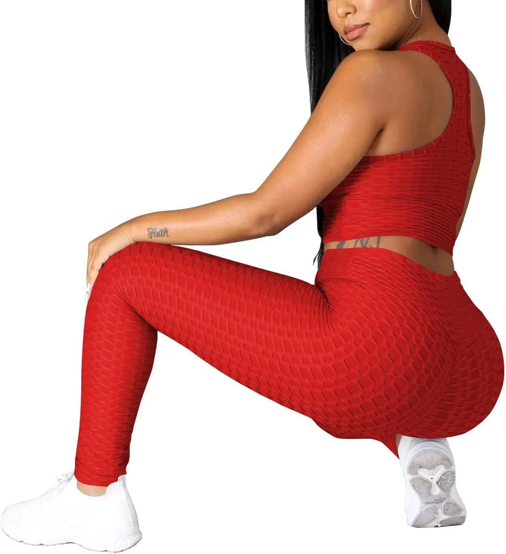 Nimsruc Workout Sets For Women 2 Piece Outfits Sexy Summer Sweatsuits Jogging Suits Casual Bodycon Tracksuits