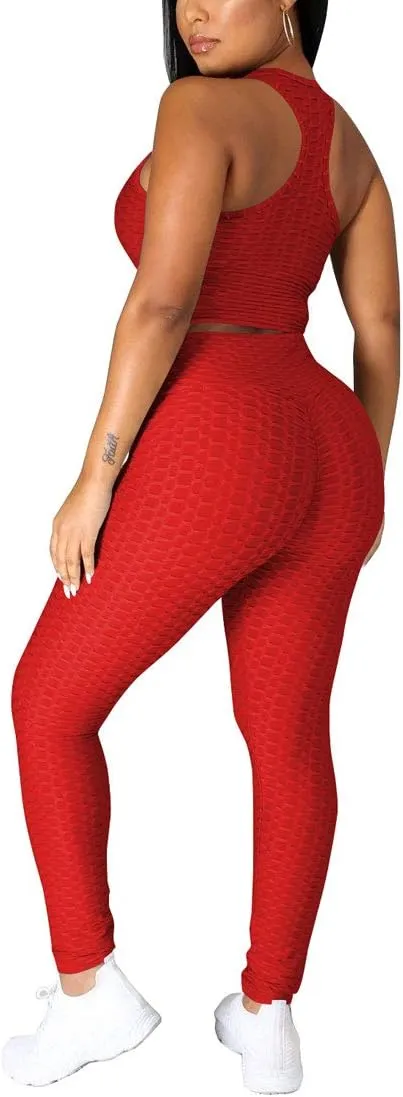 Nimsruc Workout Sets For Women 2 Piece Outfits Sexy Summer Sweatsuits Jogging Suits Casual Bodycon Tracksuits