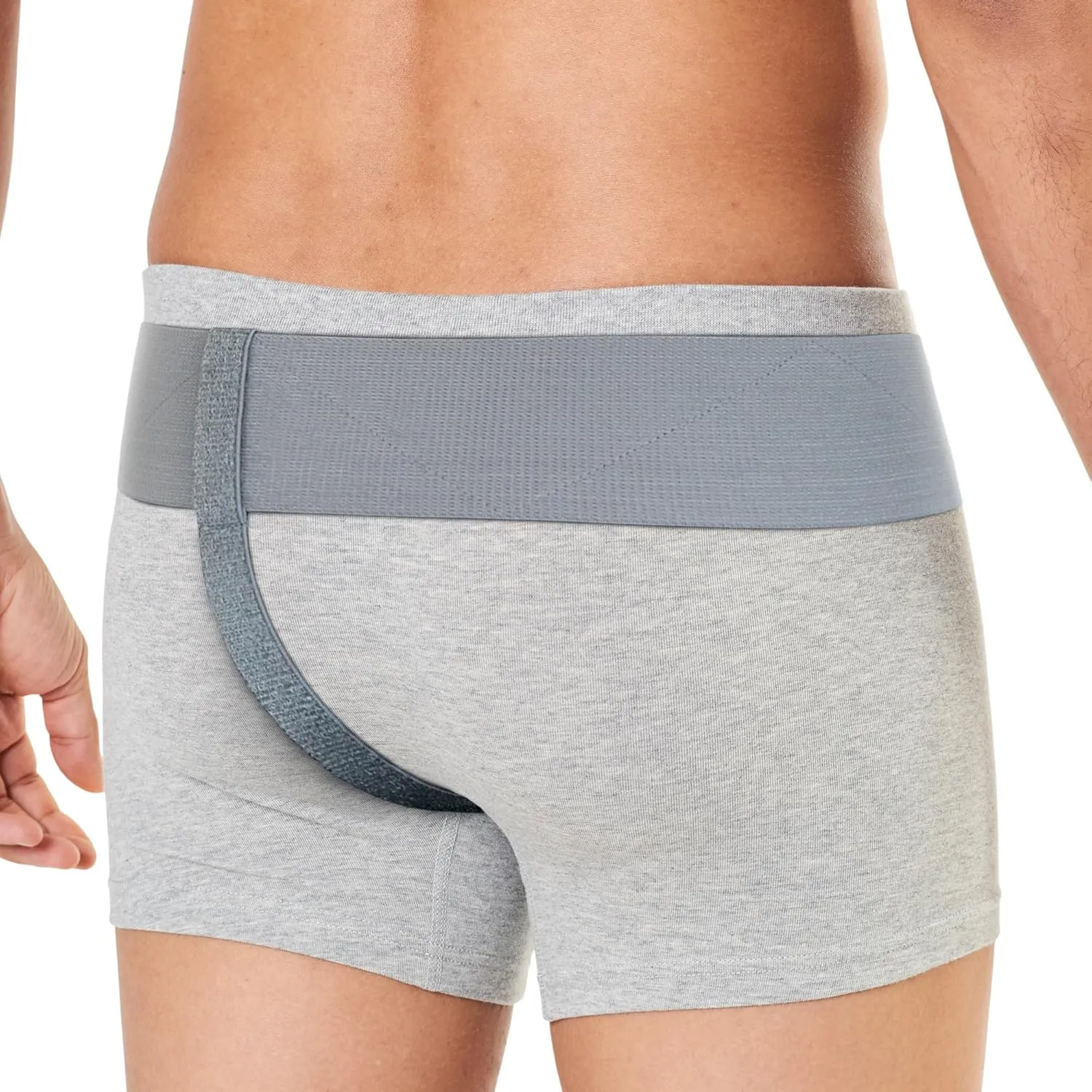 ORTONYX Inguinal Hernia Belt for Men and Women with Removable Compression Pad and Adjustable Waist Strap, Hernia Support Truss for Inguinal, Incisional Hernias, Left/Right Side - Gray L/XXL