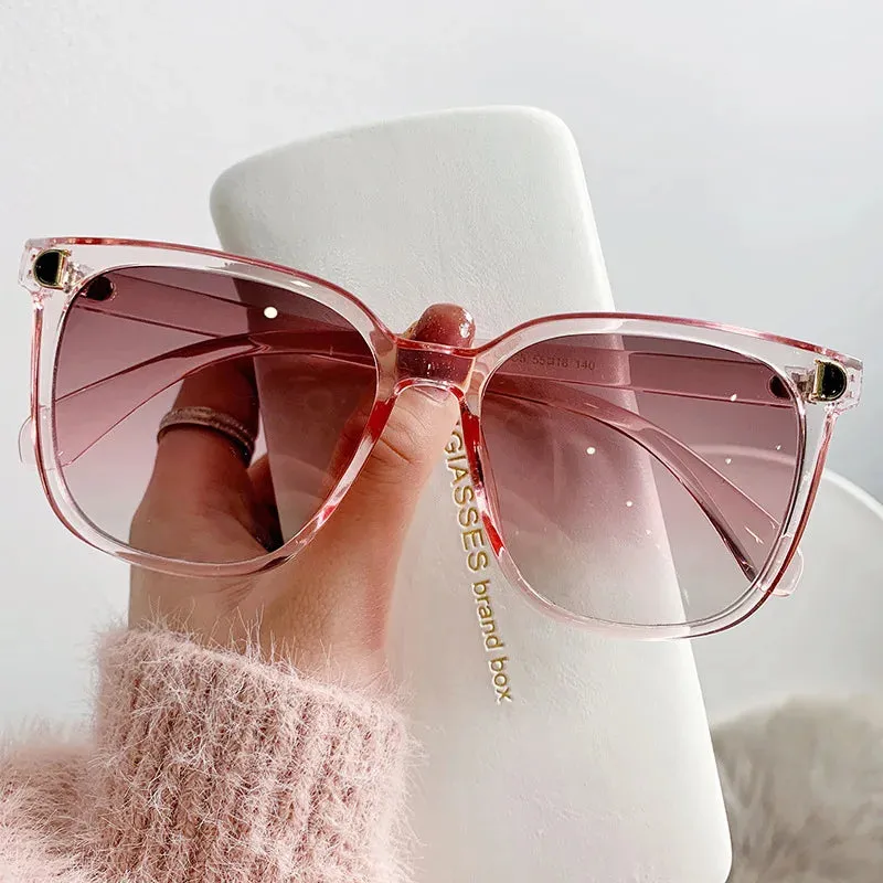 Oversized Vintage Retro Square Gradient Sunglasses