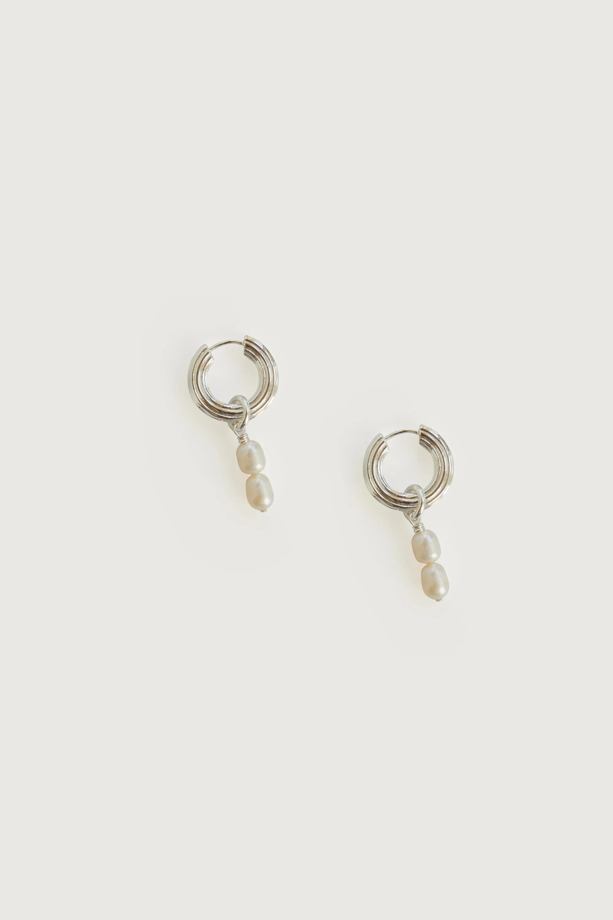 PEARL DROP HOOPS