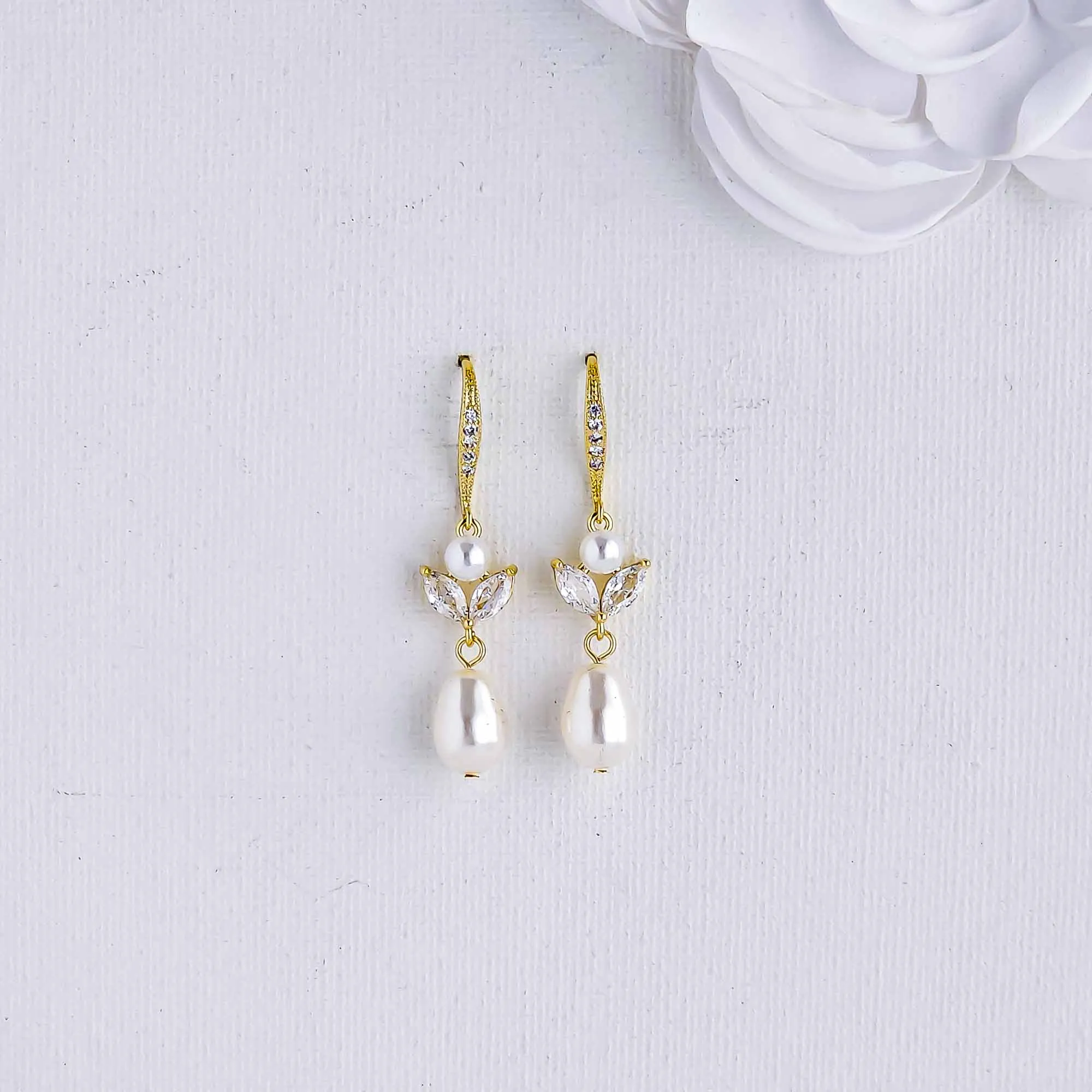Pearl Hook Earrings-Leila