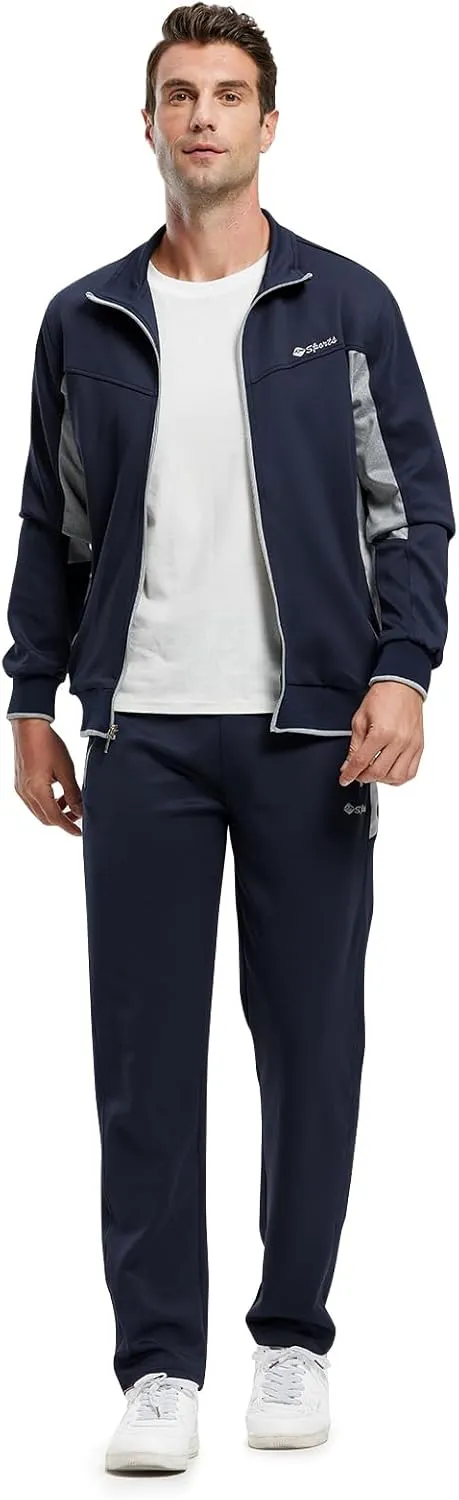 Rdruko Men's Tracksuit Sweatsuits 2 Piece Set Athletic Jogging Gym Activewear Sweat Track Suits Sets