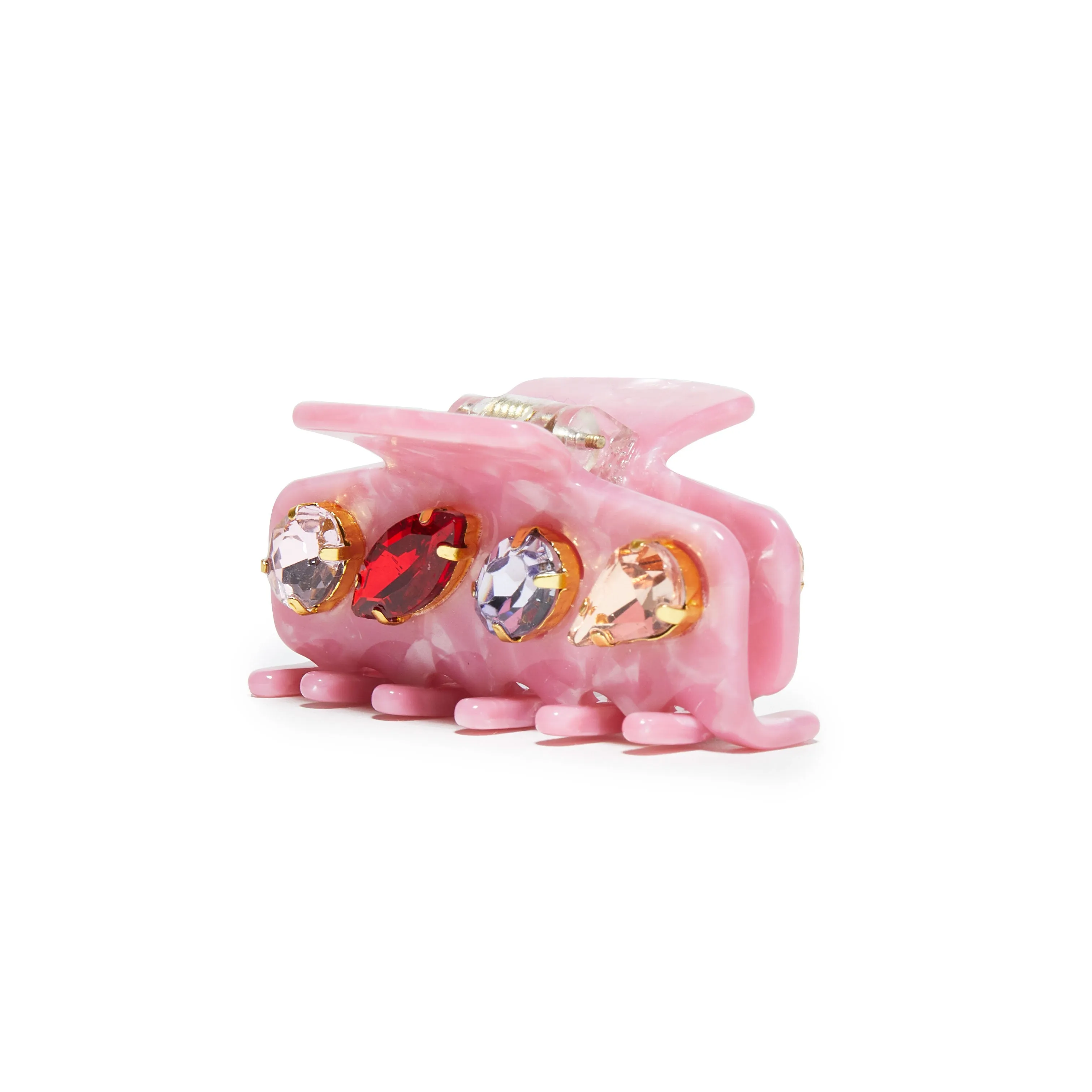 RHUBARB MINI CRYSTAL CLAW CLIP