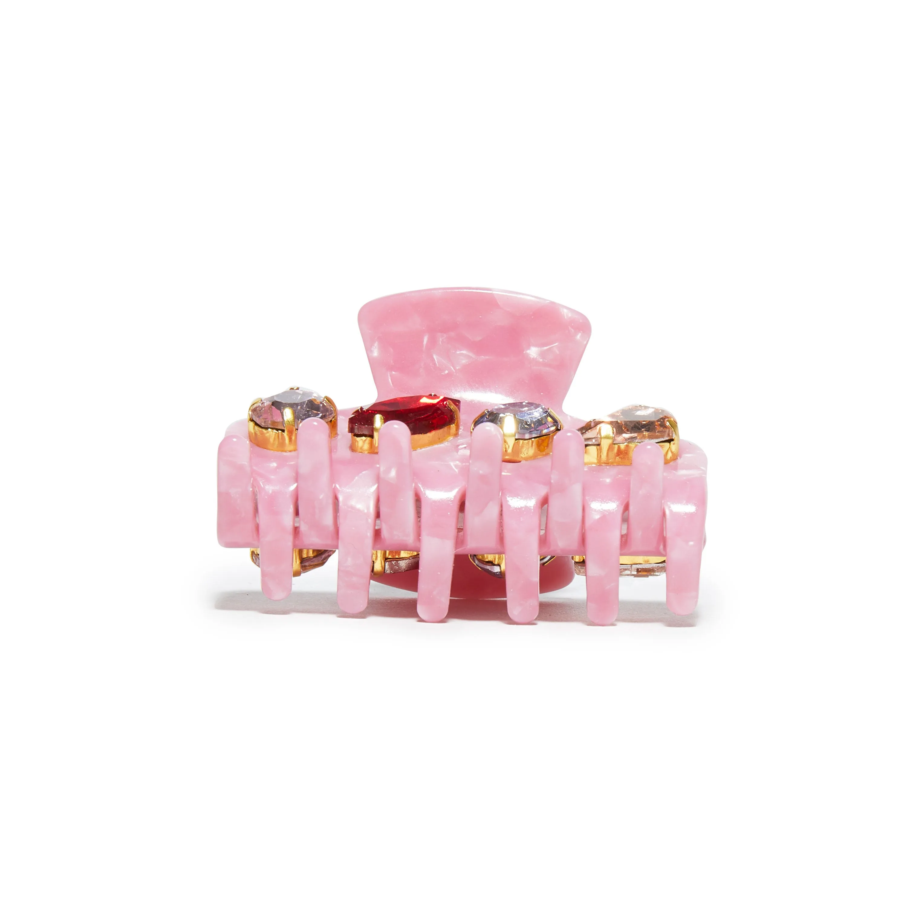 RHUBARB MINI CRYSTAL CLAW CLIP