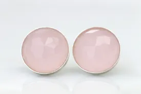 Rose Quartz Stud Earrings