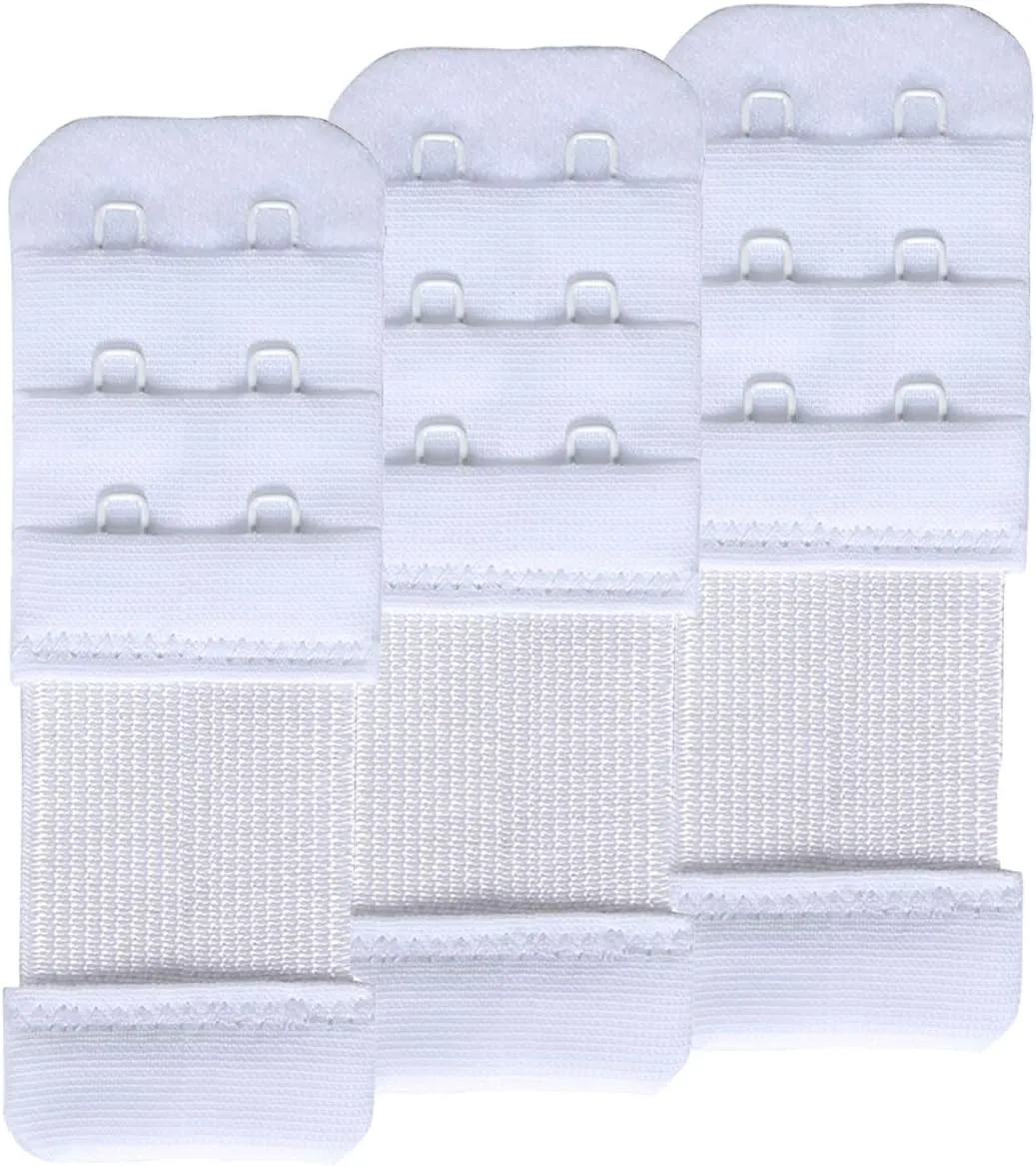 SAMGU Women's Bra Extenders 2 Hook / 3 Hook / 4 Hook / 5 Hook / 6 Hook, Soft Stretchy Back Bra Extension Strap