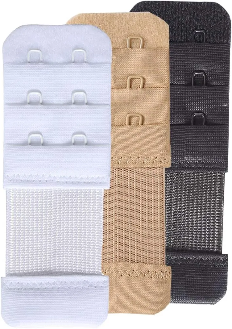 SAMGU Women's Bra Extenders 2 Hook / 3 Hook / 4 Hook / 5 Hook / 6 Hook, Soft Stretchy Back Bra Extension Strap
