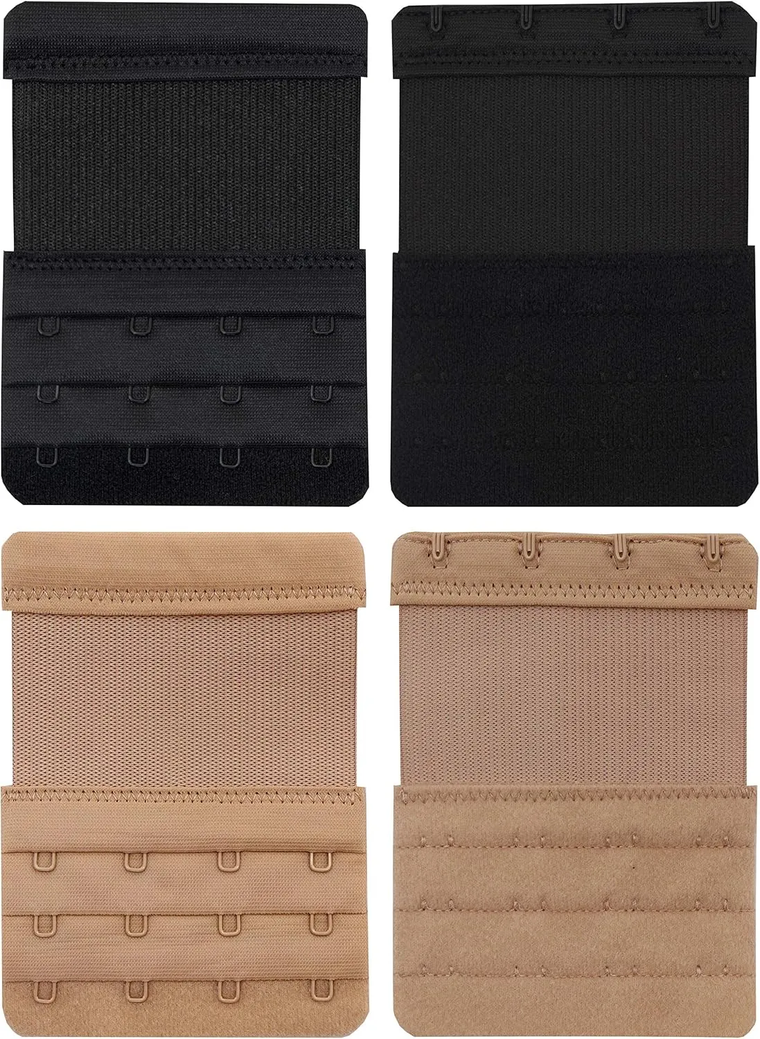 Tamlien 4 Hook Bra Extenders,Stretchy Soft and Comfortable Bra Strap Extender