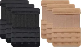 Tamlien 4 Hook Bra Extenders,Stretchy Soft and Comfortable Bra Strap Extender