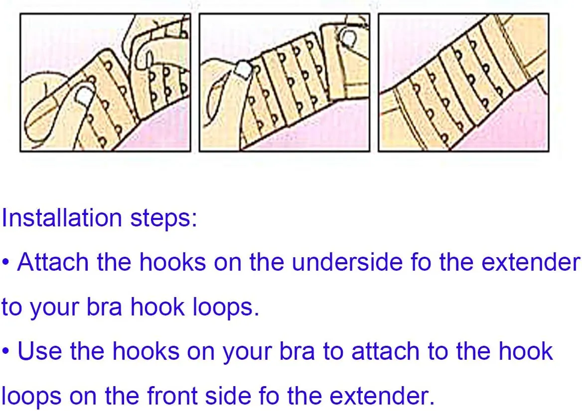 Tamlien 4 Hook Bra Extenders,Stretchy Soft and Comfortable Bra Strap Extender