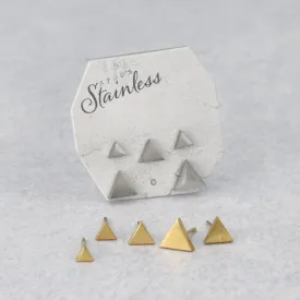Triangle Stud Earring Set