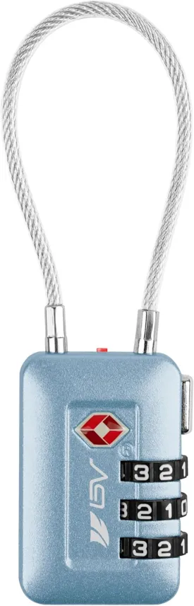 TSA Accepted Luggage Travel Lock, Set-Your-Own Combination Lock for School Gym Locker, Luggage Suitcase Baggage Locks, Filing Cabinets, Toolbox, Case (Arctic Blue, 1 Pack)