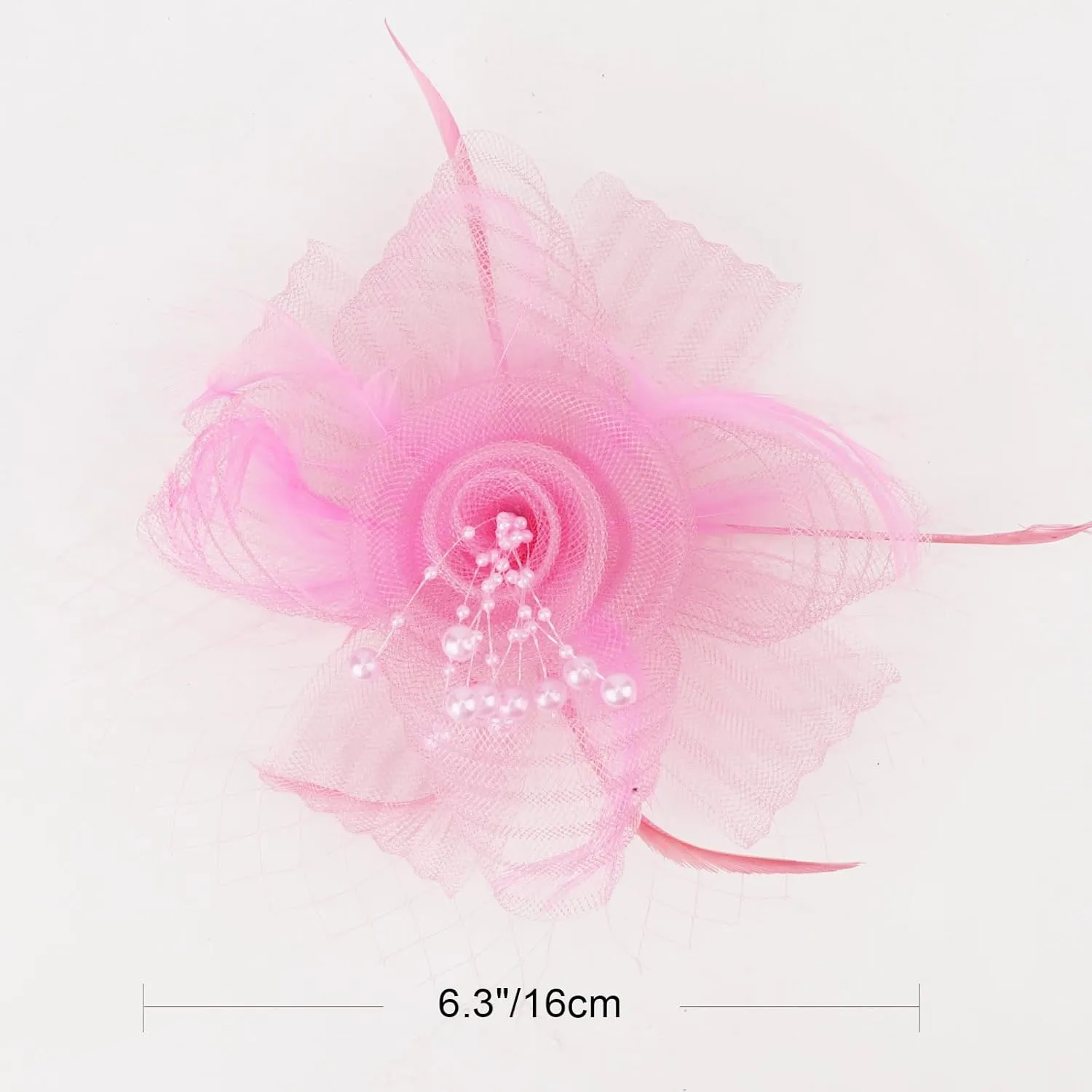 Women Fascinators Hats Flower Mesh Ribbon Feathers with Pin and Clip Tea Party Wedding Headwear for Women and Girls