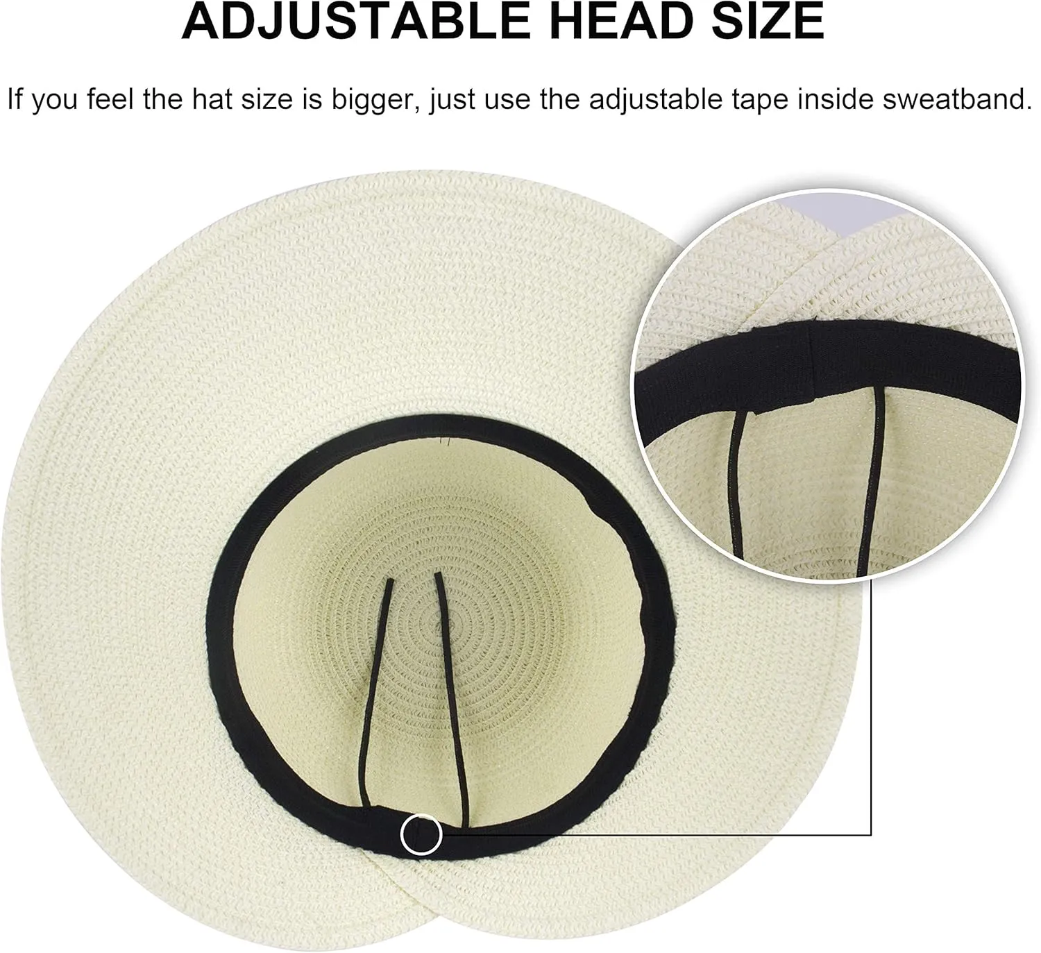 Women's Sun Hat Wide Brim Foldable Straw Hats Summer Travel Beach Cap