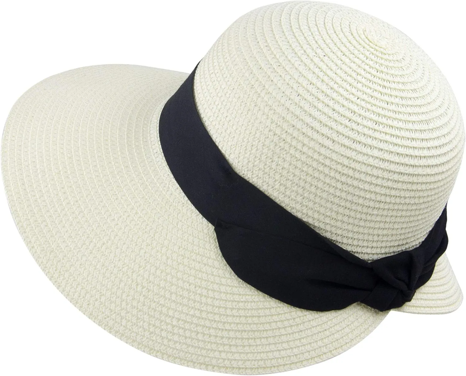 Women's Sun Hat Wide Brim Foldable Straw Hats Summer Travel Beach Cap