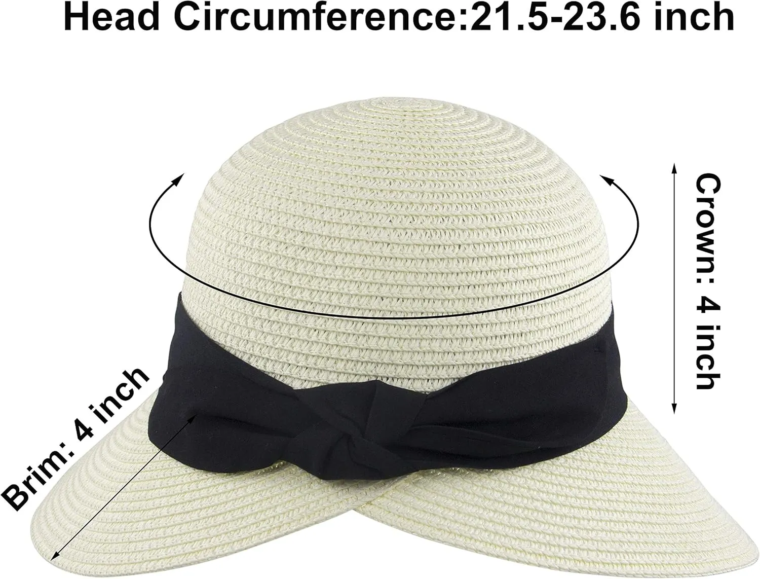 Women's Sun Hat Wide Brim Foldable Straw Hats Summer Travel Beach Cap
